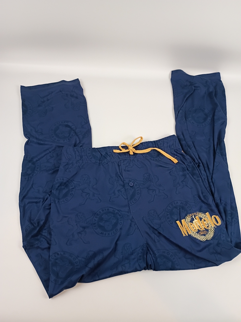ModelCo Men's Navy Lounge Pants with Gold Drawstring